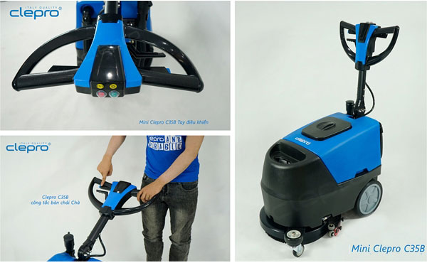 Cần điều khiển của máy chà sàn liên hợp Clepro C35B