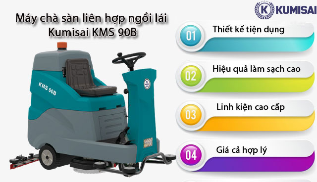 Tổng quan về máy chà sàn liên hợp Kumisai KMS 90B