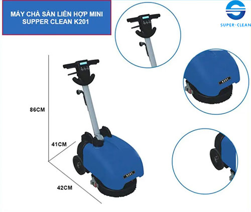 Tổng quan về máy chà sàn liên hợp Supper Clean K201