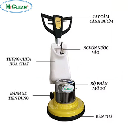 Tổng quan về máy chà sàn tạ HiClean T100