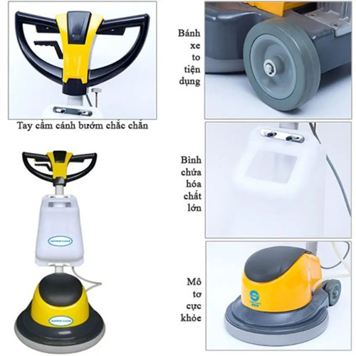 Tổng quan về máy chà sàn thảm Supper Clean BD2A