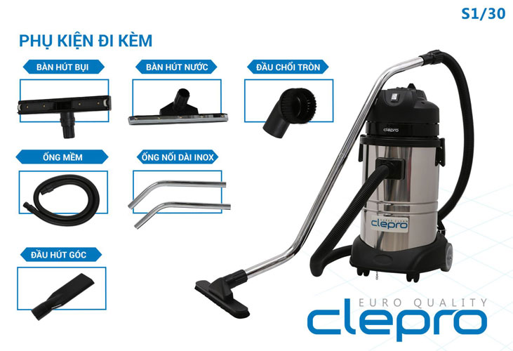 Bộ phụ kiện máy hút bụi khô ướt Clepro S1/30