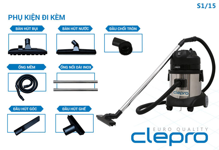 Phụ kiện máy hút bụi khô ướt Clepro S1/15